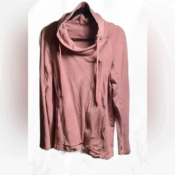 Lululemon "Coast Easy " long sleeve Heathered Misty Merlot long sleeve wrap 8 - Picture 3 of 4